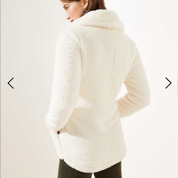 ❤️HP❤️ LOFT Fleece Shawl Collar Jacket - Picture 2 of 8